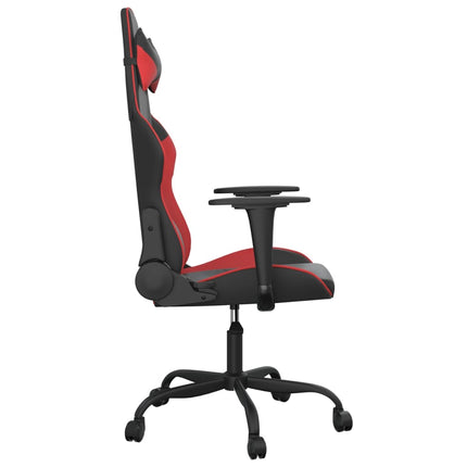 Gamingstol svart och röd konstläder