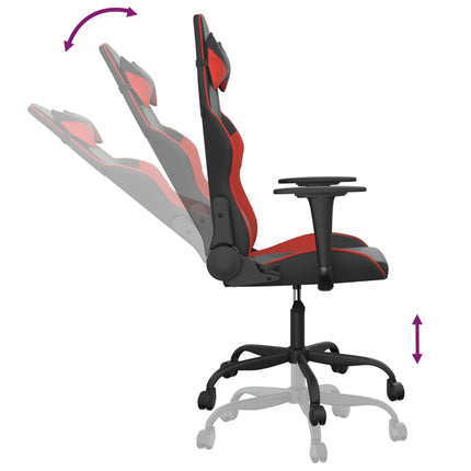 Gamingstol svart och röd konstläder