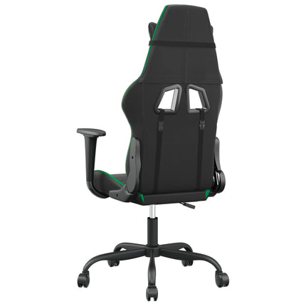 Gamingstol svart och grön konstläder