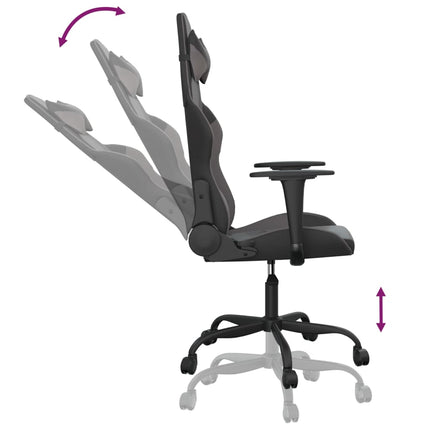 Gamingstol svart och grå konstläder