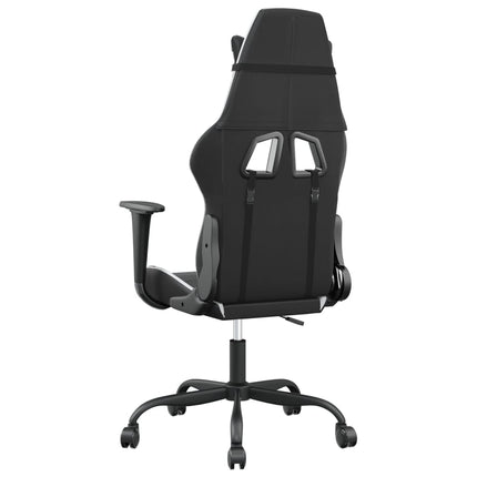 Gamingstol svart och vit konstläder