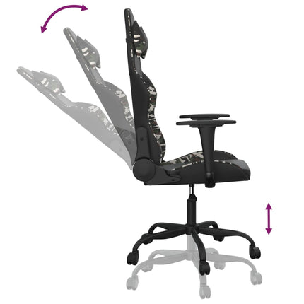 Gamingstol svart och kamouflage konstläder