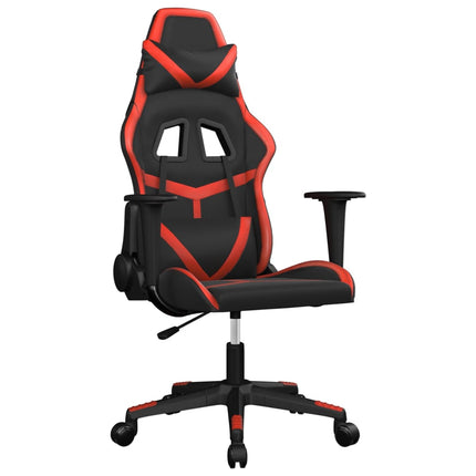 Gamingstol svart och röd konstläder