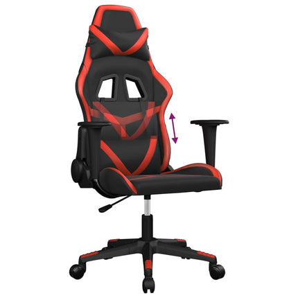 Gamingstol svart och röd konstläder