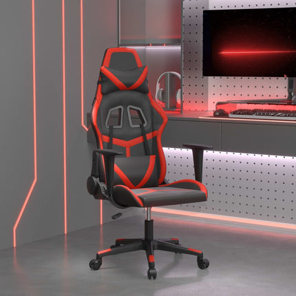 Gamingstol svart och röd konstläder