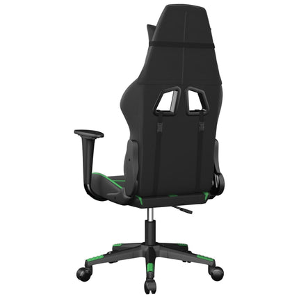 Gamingstol svart och grön konstläder
