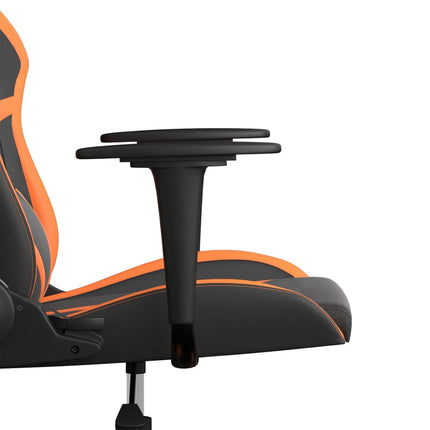 Gamingstol svart och orange konstläder