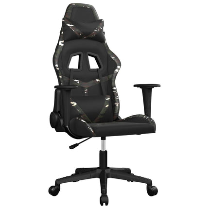 Gamingstol svart och kamouflage konstläder