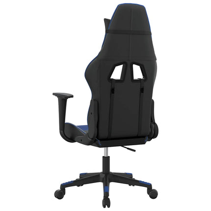 Gamingstol svart och blå konstläder