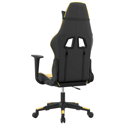 Gamingstol svart och guld konstläder