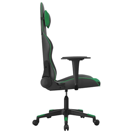 Gamingstol svart och grön konstläder