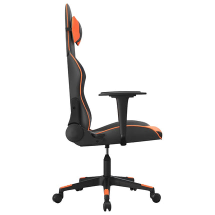 Gamingstol svart och orange konstläder