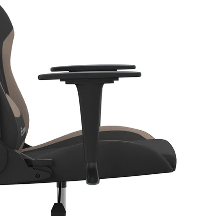 Gamingstol svart och taupe tyg