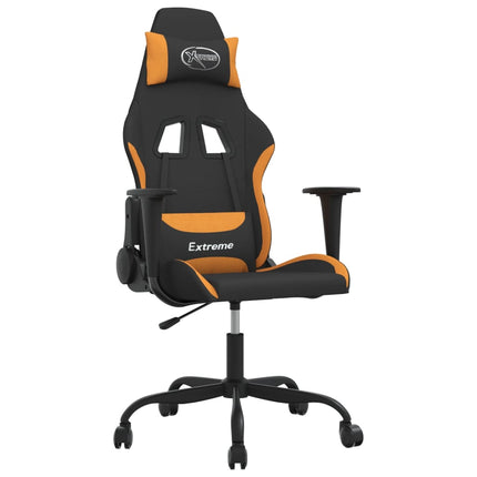 Gamingstol svart och orange tyg