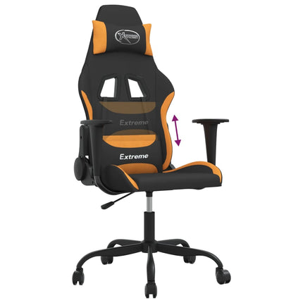 Gamingstol svart och orange tyg