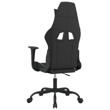 Gamingstol svart och vit tyg