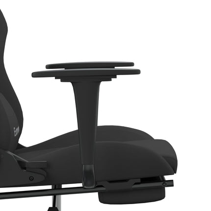 Gamingstol med fotstöd svart tyg