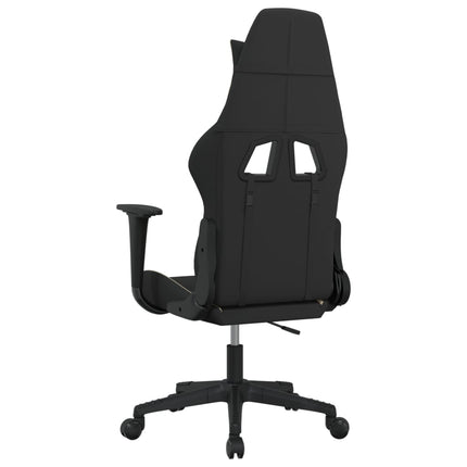 Gamingstol svart och gräddvit tyg