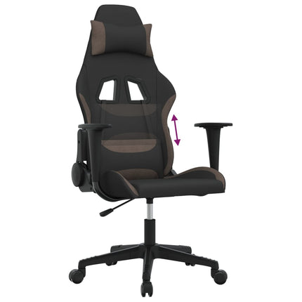Gamingstol svart och taupe tyg