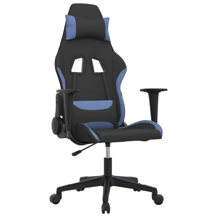 Gamingstol svart och blå tyg