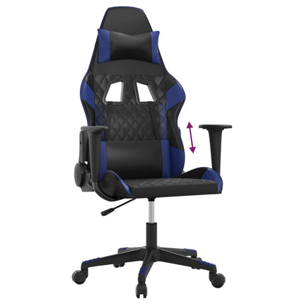 Gamingstol svart och blå konstläder