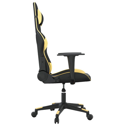 Gamingstol svart och guld konstläder