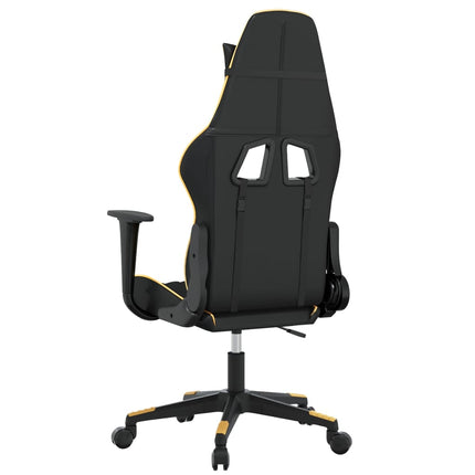 Gamingstol svart och guld konstläder