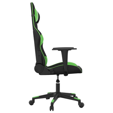 Gamingstol svart och grön konstläder