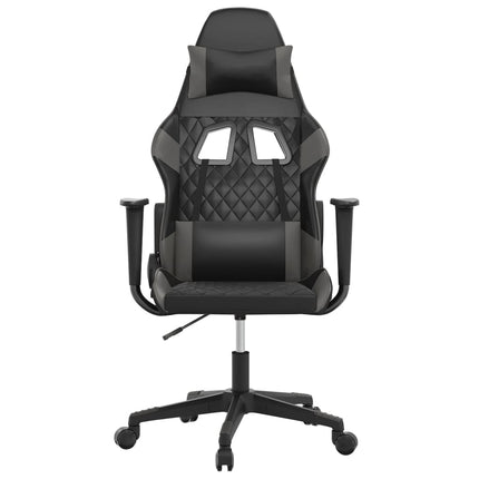 Gamingstol svart och grå konstläder
