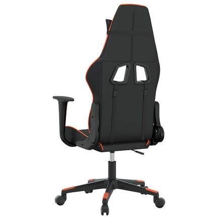 Gamingstol svart och orange konstläder