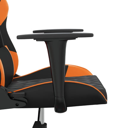 Gamingstol svart och orange konstläder