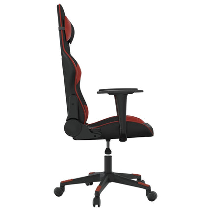 Gamingstol svart och vinröd konstläder