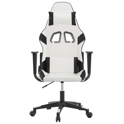 Gamingstol vit och svart konstläder