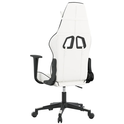 Gamingstol vit och svart konstläder