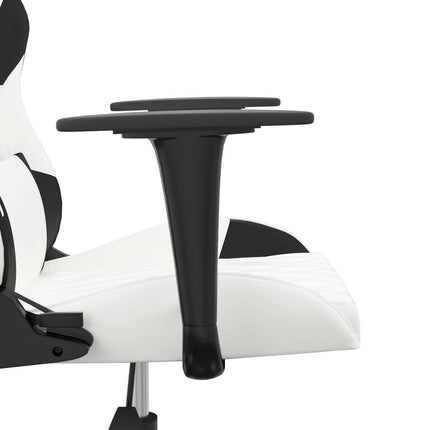 Gamingstol vit och svart konstläder
