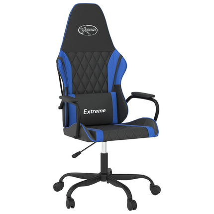 Gamingstol svart och blå konstläder