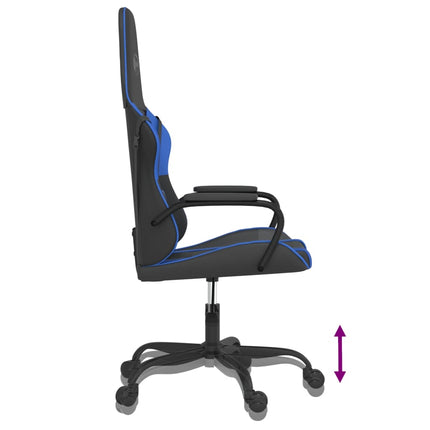 Gamingstol svart och blå konstläder