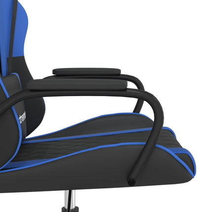 Gamingstol svart och blå konstläder