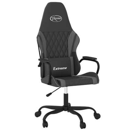Gamingstol svart och grå konstläder