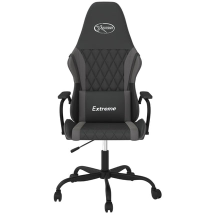 Gamingstol svart och grå konstläder