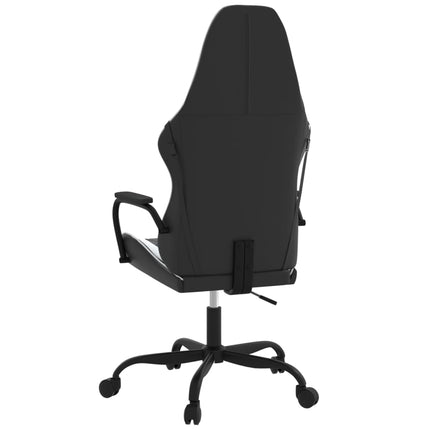 Gamingstol svart och vit konstläder