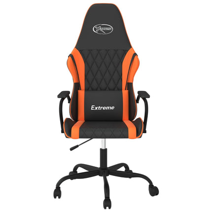 Gamingstol svart och orange konstläder