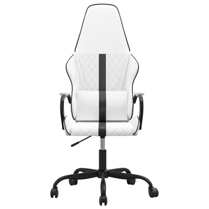 Gamingstol vit och svart konstläder