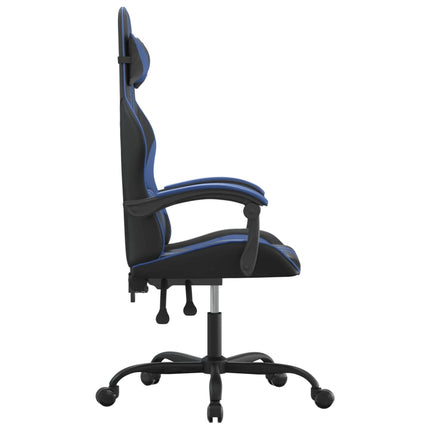 Gamingstol svart och blå konstläder