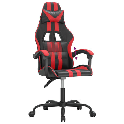 Gamingstol svart och röd konstläder