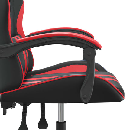 Gamingstol svart och röd konstläder