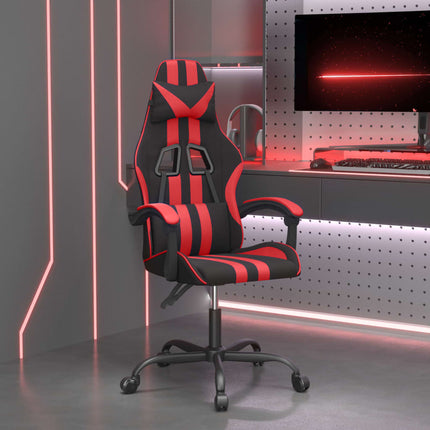 Gamingstol svart och röd konstläder