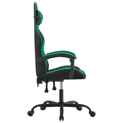 Gamingstol svart och grön konstläder