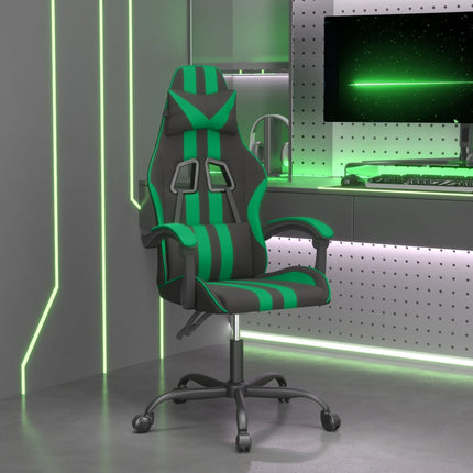Gamingstol svart och grön konstläder