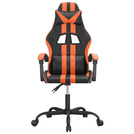 Gamingstol svart och orange konstläder